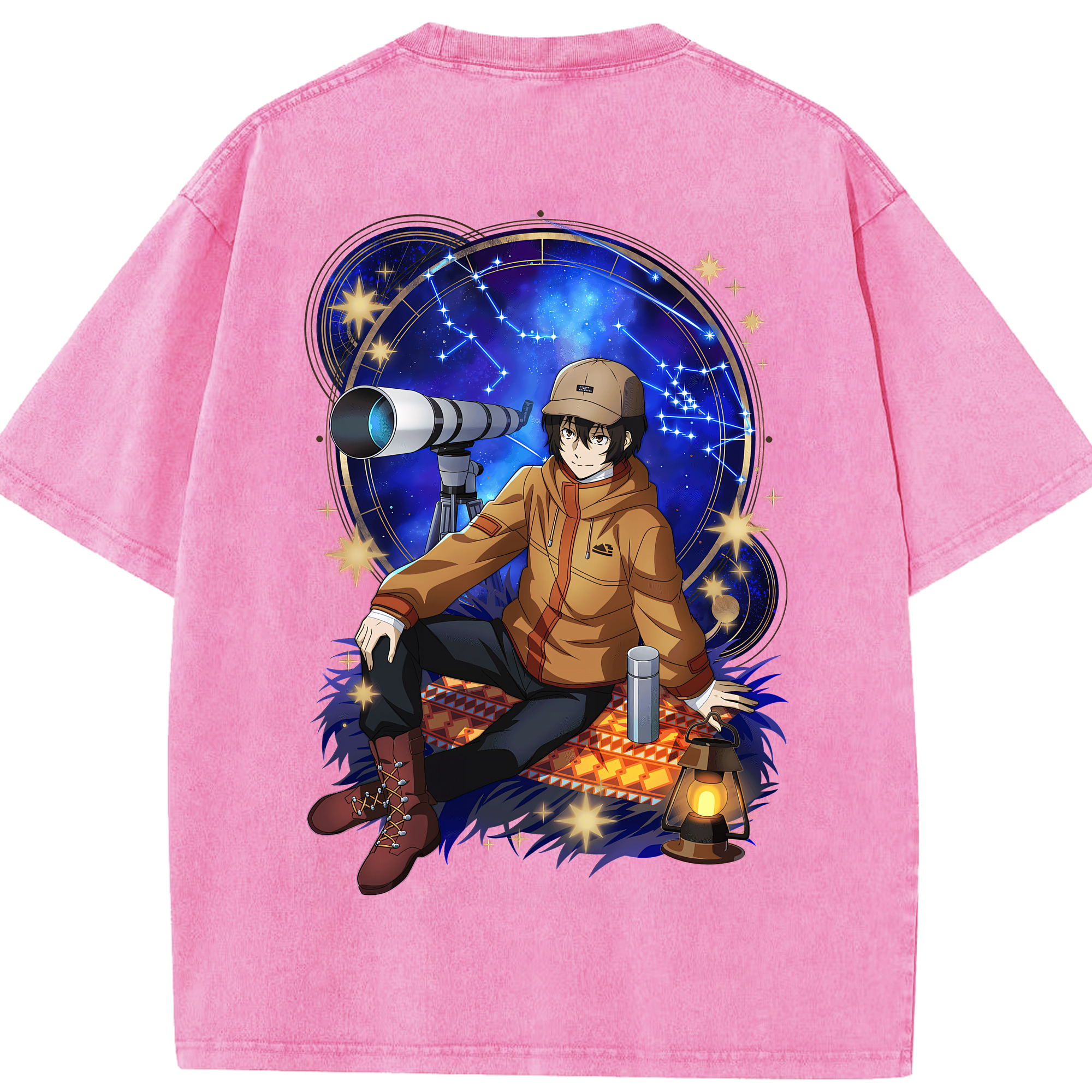 （画像用） 文豪ストレイドッグス Bungo Stray Dogs 綿100% ヴィンテージ風 半袖Tシャツ（背面プリント）